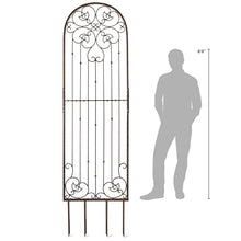 H Potter 8 Ft Tall Garden Trellis – Heavy Duty Iron Scroll Metal Privacy Screen for Climbing Roses, Clematis & Ivy – 96” H x 32” W Weather Resistant Outdoor Wall Decor