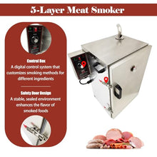 DINENOVATE Commercial Stainless Steel Meat Smoker 5-Layer 110V 1KW