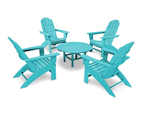 POLYWOOD Vineyard 5-Piece Oversized Adirondack Chair Conversation Set