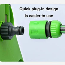 CFDZCP Portable Hose Pipe Reel，Manual Garden Hose Reel Cart with Hose， Heavy Duty Hose Holder for Yard Water Planting Gardens, Lawns, Sidewalks Watering Equipment(with 15m Hose)