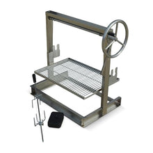 Firebuggz Santa Maria Grill with Adjustable Rotisserie Kit for Outdoor BBQ