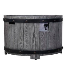 Product Faux Wood Grain Gas Fire Pit Table, Create A Wild Joy Resort On Your Patio with This Fire Pit Table, Antique Black