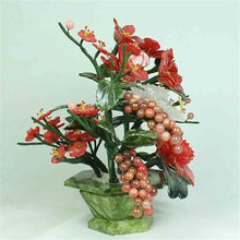 YXIANG56Q Fake Plants Fake Plants Decor,Chinese Bonsai Jade Flower Basket for Home Living Room Decoration Bonsai Tree