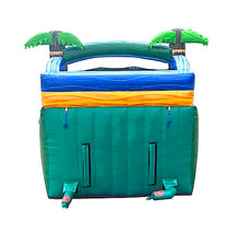 TentandTable 15FT Commercial Inflatable Double Water Slide, Tropical Green