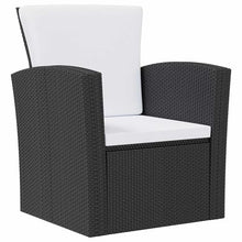 Heofavd Garden Lounge Set 16 Piece Blackand Cream White All Weather PE Rattan Outdoor Patio Furniture Set Seats 18 with Powder Coated Steel Frame for Balcony Backyard Porch and Terrace
