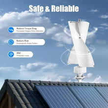 12V,5000W Vertical 2 Blade Spiral Wind Turbine Generator 12V 24V 48V Free Energy Wind Power Windmill No Noise Solar Wind Power Wind Generator Kit for Marine, Boat, Farm