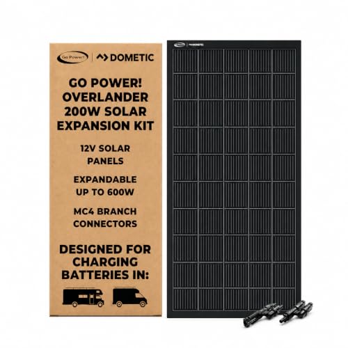 Go Power Overlander-E 200W Black 12V Solar Expansion Kit