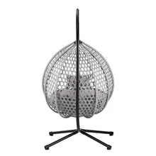 Merax Egg Hanging Chair with Stand, Indoor/Outdoor Swinging Wicker Hammock Chair for Patio, Garden, or Living Room