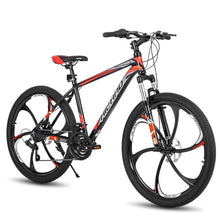HH HILAND Hiland Mountain Bike, 3/6/Multi-Spokes, Shimano 21 Speeds Drivetrain, Aluminum Frame 26 Inch Wheels, Disc-Brake Bike for Men Women Men's MTB Bicycle 6 Black