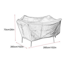 Outdoor Patio Furniture Cover Oxford Double-Sided Waterproof, Patio Table Cover Tear-Resistant with Taped Seam and Windproof Buckle, Multiple Colors(Size:260×260×70cm/102×102×28in,Color:silver)