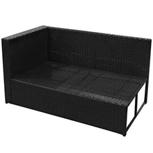 NLQMSU Modular Patio Furniture Set 8 Pieces Black Beige
