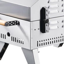 Outdoor Pizza Oven, 13 in Gas Fired Pizza-Maker, Portable Gas Oven with Thickened Cordierite Pizza-Stone and Thermometer, Pizza or Grill Two Modes, Perfect for Camping & Backyard