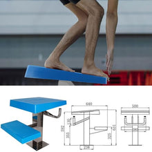GEGEG Professional Stainless Steel Diving Platform - Heavy Duty Non-Slip Diving Board for Pools, 15° Incline, 600 Lbs for Training/Competitions