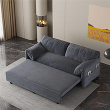 HomSof Convertible Queen Pull Out Sofa Bed Grey