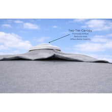 OROTLECT 10 ft. x 13 ft. Rectangle Aluminum Cantilever Tilt Outdoor Parasol Patio Umbrella with Granite Base in Mouse Gray