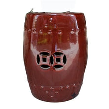 LINKIO Garden Stool Ceramic Decorative Garden Stool - Versatile Drum Stool & Cooler for Home, Living Room, Patio, and Coffee Table Ottomans