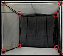 SPECTRUM GOLF SIMULATORS Golf Nets 4 Sided High Impact Rope Border Black US Made