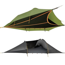 Outdoor Camping Hammock Tent, Large Triangle Hammocks for 1-3 Persons-Portable Camping Mosquito Net for Outside, Hiking Travel(Military Green)