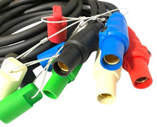 ACDC 4/0 Type SC Entertainment,Generator Power Cables 5 Cable Set,w CAPS, 405 A 12 FT EA