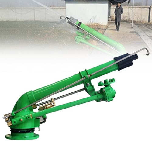 MiBoce Farm Irrigation Sprinkler, Lawn Sprinkler Irrigation Spray Gun, 360° Automatic Rotation, Nozzle Diameter 16-24mm, for Farmland Irrigation, Industrial Dust Removal