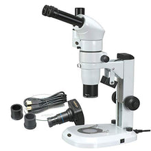 AmScope Digital Trinocular Stereo Zoom Microscope 8X-80X White