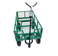 Garden Cart on Wheels Heavy Duty Garden Dump Cart Utility Wagon with Removable Sides, for Lawn Garden Farm