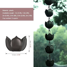 YUSIWOAL Rain Chains Rain Catcher Chain for Outdoor Gutters Drainage, Petals Shape Rain Guide Chains(300cm/10ft)