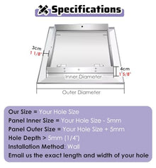 Vertical Single Outdoor Kitchen Door with Lock, Stainless Steel Access Panel for BBQ Island, Wall Ceiling Floor Attic Revision Hatch(16x32in/405x815mm)