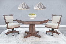 Empire USA Blaze Poker & Dining Table Set with 6 Game Chairs Alpine Grey Smokehouse