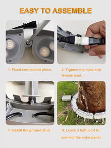 TETEOLALA Solar Lights Outdoor, LED Yard Lighting Uplight Landscape Spotlights, Ring Tree Light, Easy to Assemble(Warm White Light,Pack of 6)