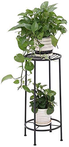 RWGOVLU Plant Stand Iron Art Outdoor Garden Floor-Standing Plant Stand Flower Stand Flower Pot Stand Flower Stand with 2 Tiers Indoor Balcony Flower Stand