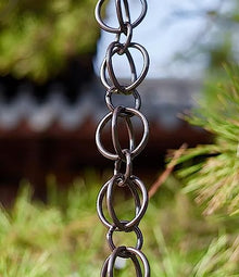 GVBNOTT Aluminum Alloy Rain Guide Chain Rain Downspouts, Ring Japanese Courtyard Garden Rain Catcher Chain for Homestay Villa, Customizable Length，4m/13ft