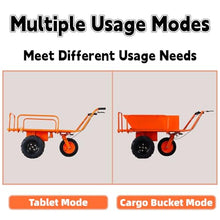 Coolpleasant Electric Wheelbarrow,400kg Capacity Heavy Duty Garden Cart with All Terrain Wheels,1500W Super Powerful Motor 48V&20AH Powered,for Garden Camping Outdoor Lawn Yard Farm Ranch