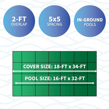 Blue Wave Rectangular In Ground Pool Safety Cover 16-ft x 32-ft Green