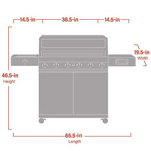 Monument Grills Denali Series, 6+1 Convertible Natural Gas Smart bbq Grill, 6 Burners & 1 Side Burner Stainless Steel Denali 605 with Smart Technology, Knob Controls (Without Conversion Kit)
