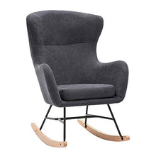 KLNBV Rocking Chair Rocking Chair Rocker Relax Chair Lounge Chair Recliner Relaxing Backyard Or Balcony Chair with Padded Seat