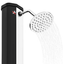 MKLFBY Black Silver 35L Solar Shower Set 14.8 X 18 X 217 Cm Anti-Uv Octagon for Home Garden