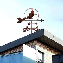 Witch Weathervane Wind Vane Weather Vane with Wind Direction Indicator, Outdoor Metal Bracket Weather Vane, Professionnel Measuring Tool Garden Courtyard Decoration