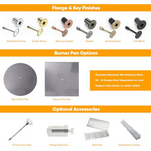 Spotix HPC Penta Match Lit Fire Pit Burner Kit with 36-Inch Stainless Steel Burner and 42-Inch Round Flat Pan, Propane, Polished Chrome, with Flange, Key, Valve, Flex Line and Fittings