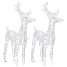 320 LED Reindeer and Sleigh Christmas Decoration Set, Glowing Acrylic Holiday Yard Ornament with 8 Lighting Modes, Weather-Proof Indoor Outdoor Display, Warm White
