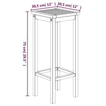 vidaXL 5 Piece Patio Bar Set Solid Wood Acacia