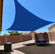 Coarbor 40'x43' Reinforced Wire Sun Shade Sail Rectangle Heavy Duty Strengthen Canopy Cover with A Ring Steel Cable Wire for Patio Backyard Deck Yard Garden Pergola Porch, Blue