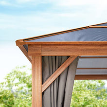 TOOLPORT 13x13 ft Hardtop Gazebo Polycarbonate Roof, Gray