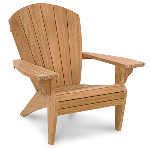 Douglas Nance Solid Teak Key Wester Adirondack Chair Natural
