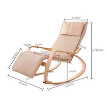 Rocking Chair Comfortable Relax Rocking Chair Lounge Chair with Cotton Fabric Foldable Rocking Chair (Color : Green) (Red)