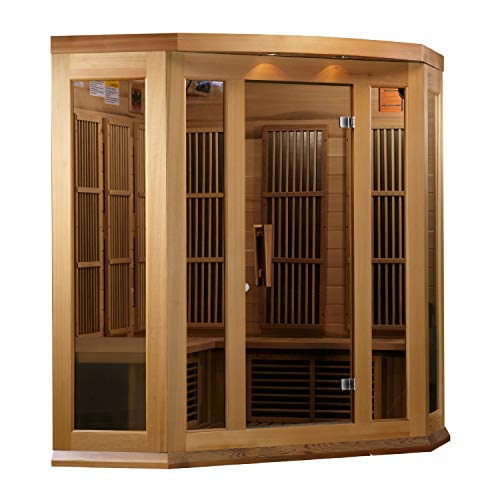 MAXXUS FAR Infrared Carbon Corner Cedar Sauna Red