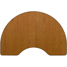Flash Furniture Wren Mobile Kidney Oak Activity Table Height Adjustable