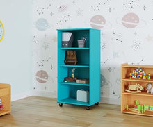 Tot Mate Mobile 60" Bookshelf with Whiteboard Back Ocean