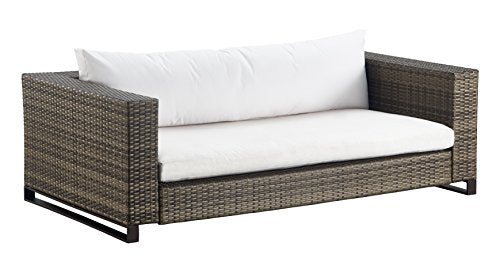 Tommy Hilfiger Oceanside Patio Rattan Outdoor Furniture Collection with All-Weather Brown Resin Wicker Frame, Porch or Pool, Garden, Sofa