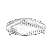 A1DFDFGOQSFG Stainless Steel Round Barbecue Net with Foot Pedal Barbecue Net Cooling Rack Steam Grill for Camping Outdoors